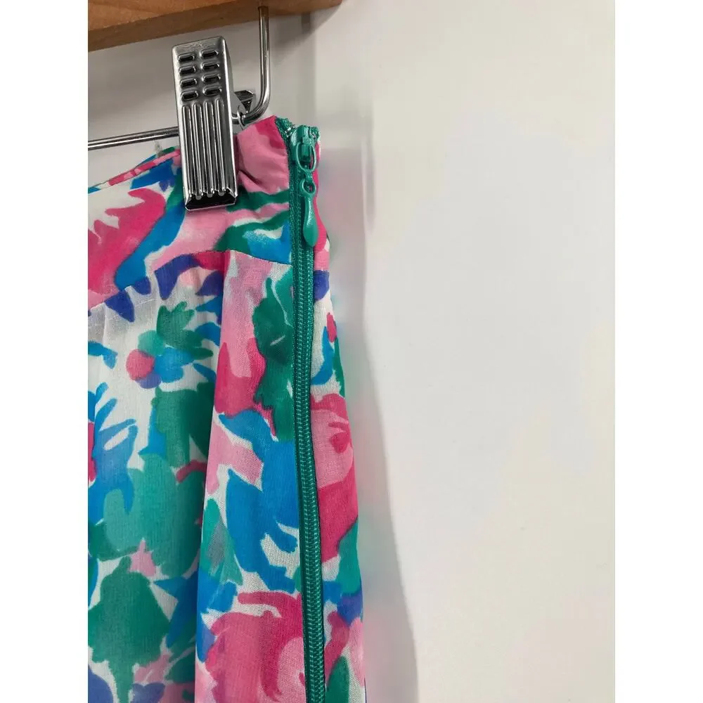 Show me your mumu Maya Floral Maxi Skirt Chiffon Medium Beach Resort - Picture 5 of 10